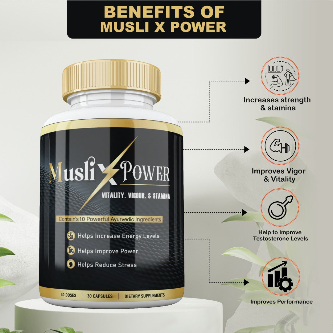 Divyashree Musli X-Power® | Natural Formula for Men Vigor, Vitality and Performance