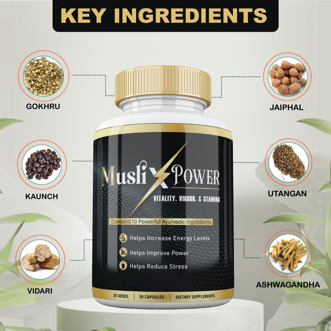 Divyashree Musli X-Power® | Natural Formula for Men Vigor, Vitality and Performance